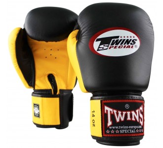 Боксерские перчатки Twins Special (BGVL-3-2T black/yellow)